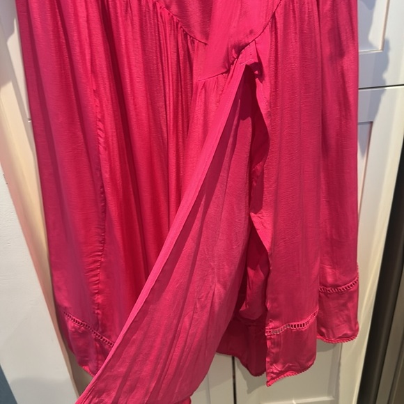 The Drop Off Shoulder Strapless Tiered Maxi Dress Beetroot Size 2X NWT - Picture 6 of 16